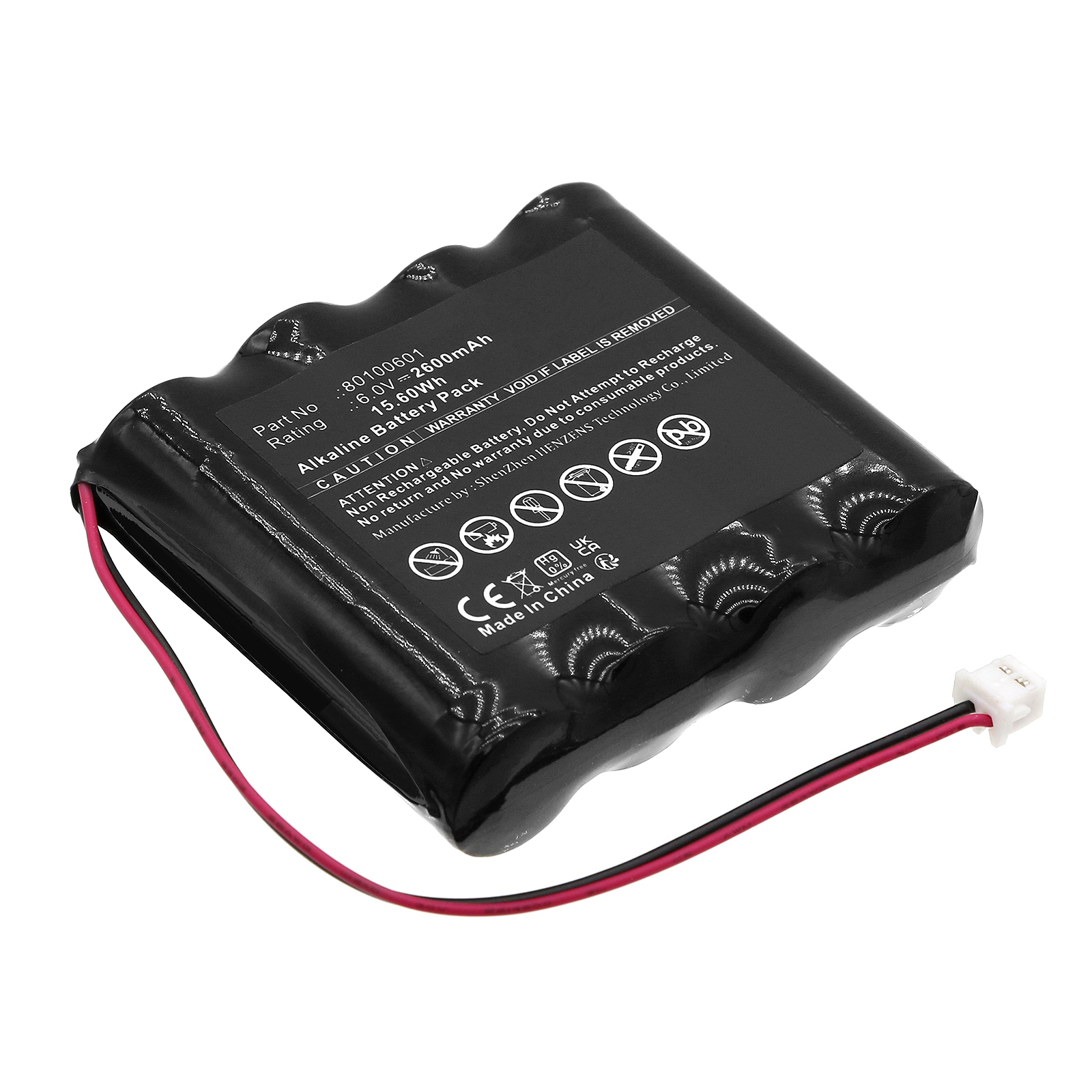 Synergy Digital Automatic Doors Battery, Compatible with Messerschmitt 80100601 Automatic Doors Battery (Alkaline, 6V, 2600mAh)