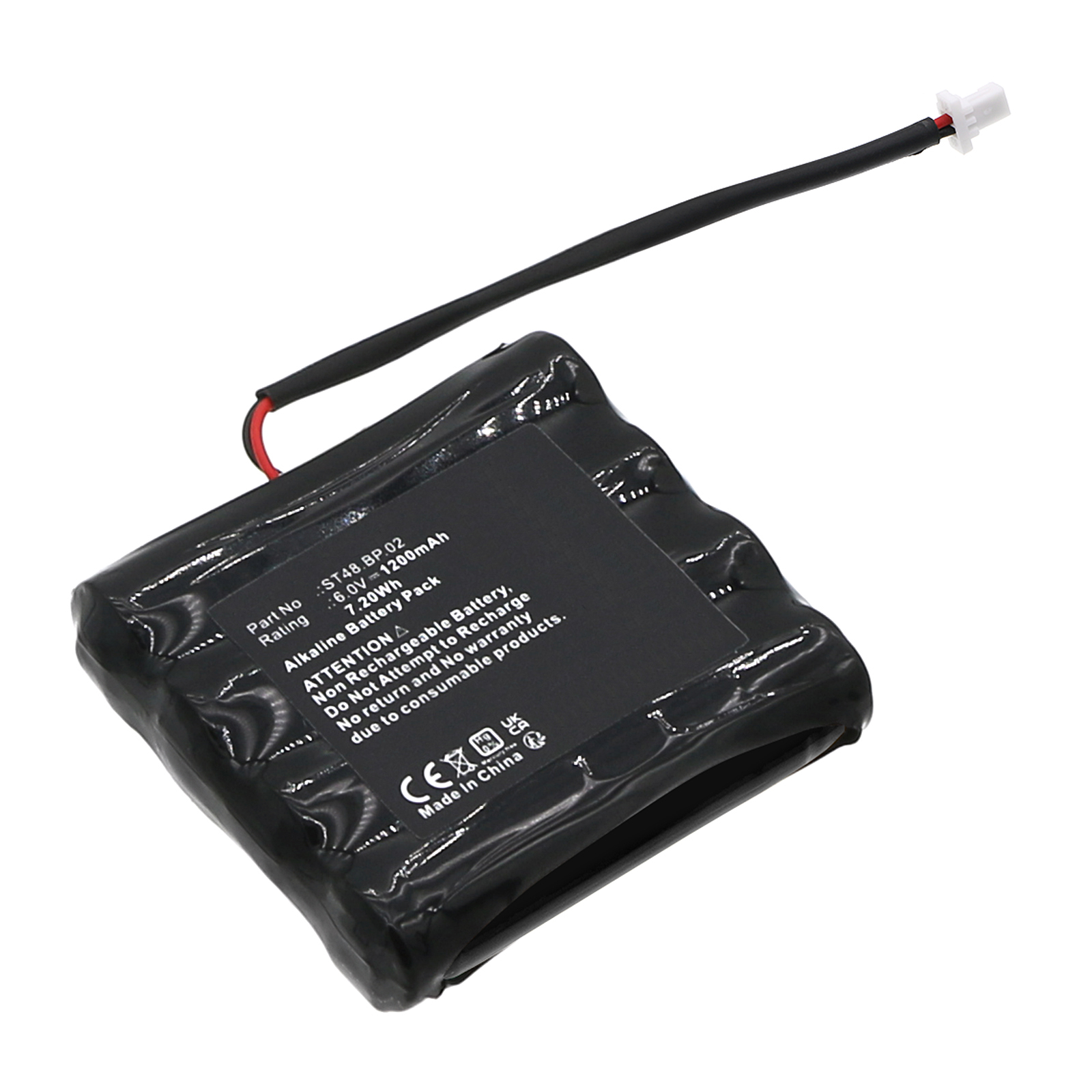 Synergy Digital Door Lock Battery, Compatible with Amadeo ST48.BP.02 Door Lock Battery (Alkaline, 6V, 1200mAh)