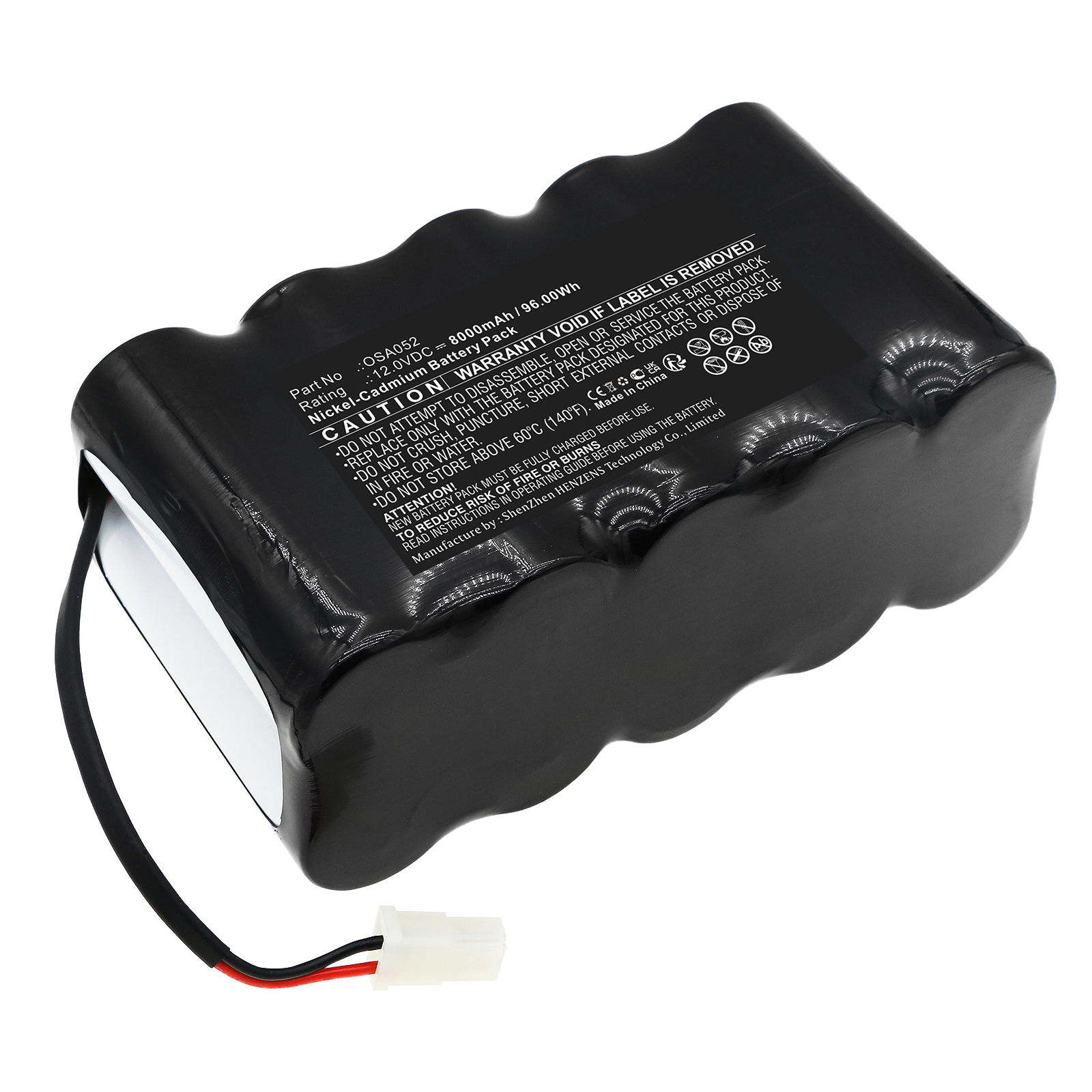 Synergy Digital Emergency Lighting Battery, Compatible with Powersonic OSA052 Emergency Lighting Battery (Ni-CD, 12V, 8000mAh)