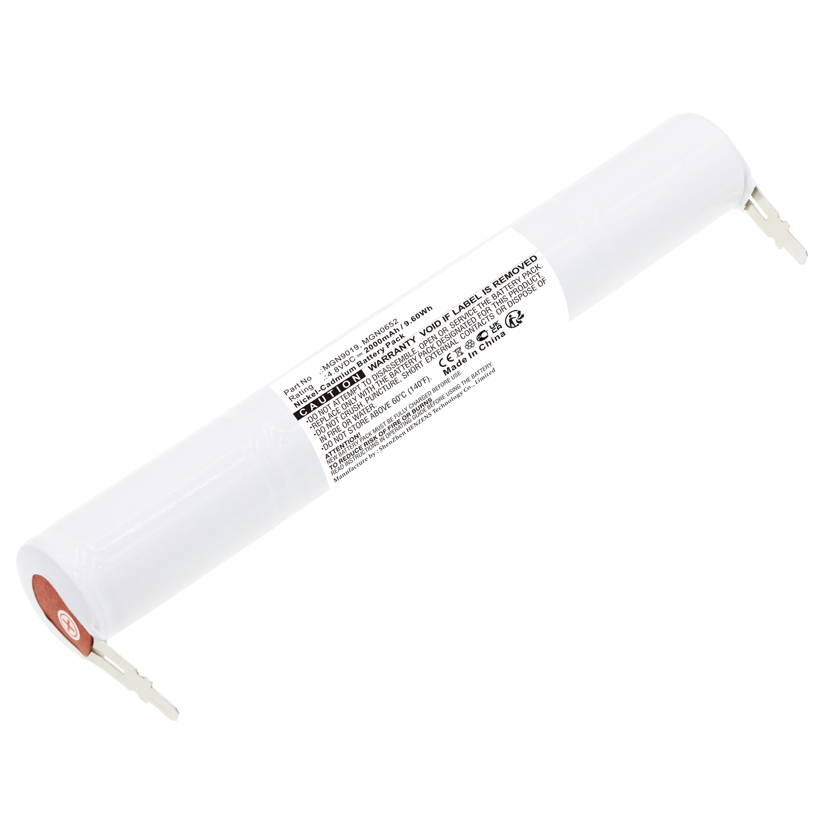 Synergy Digital Emergency Lighting Battery Compatible with BAES MGN0652 Emergency Lighting Battery (Ni-CD, 4.8V, 2000mAh)