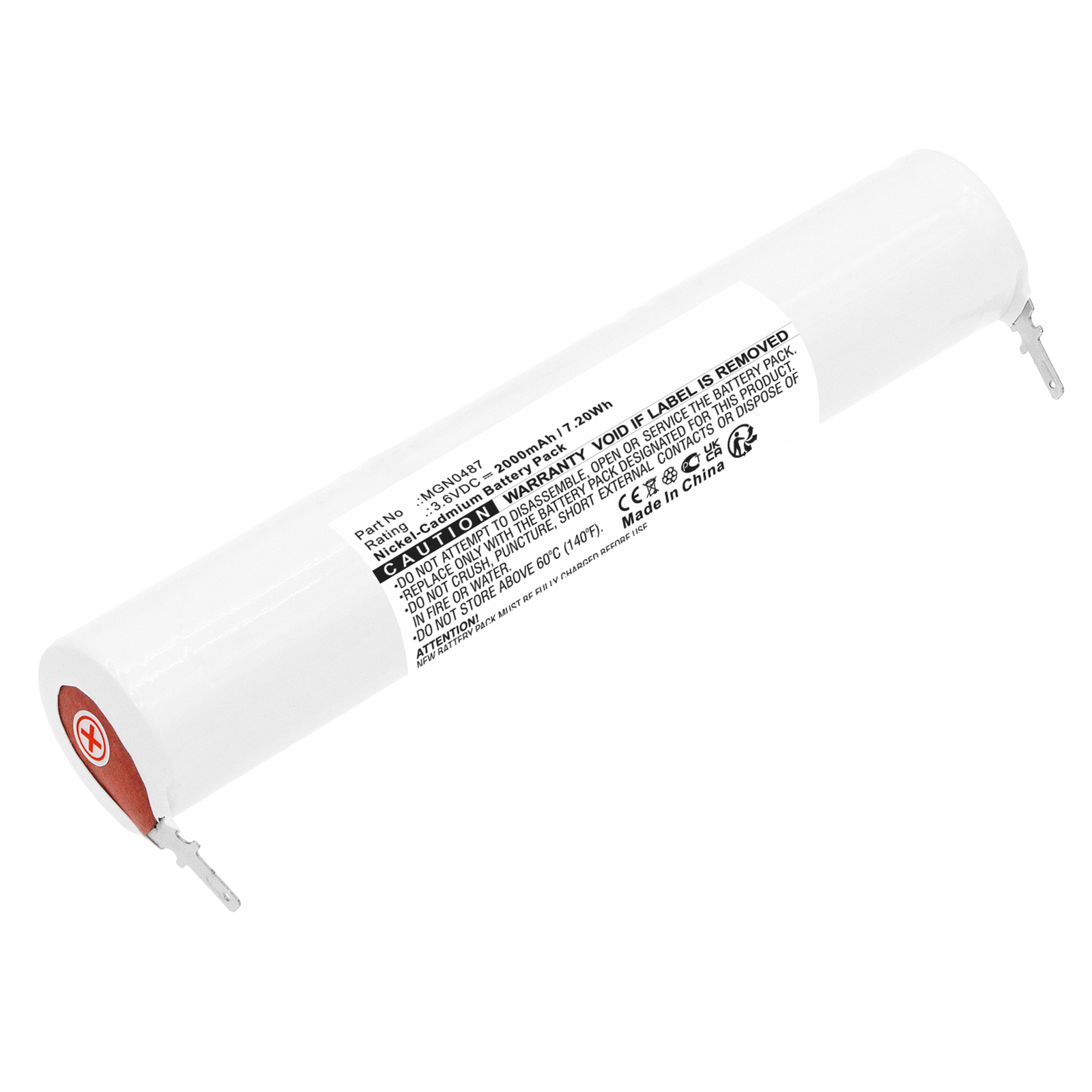 Synergy Digital Emergency Lighting Battery Compatible with Schneider MGN0487 Emergency Lighting Battery (Ni-CD, 3.6V, 2000mAh)