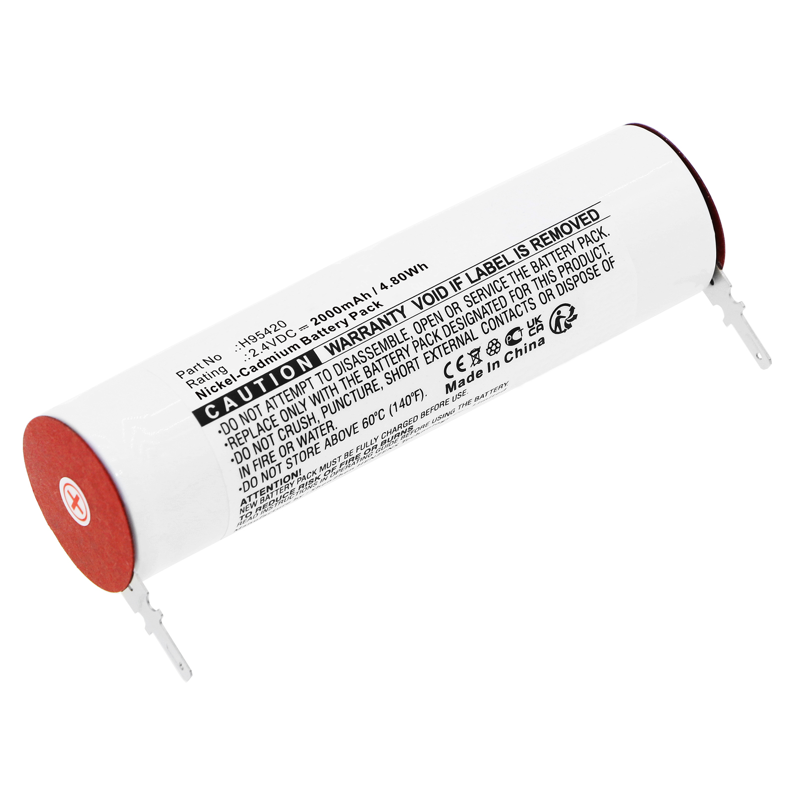 Synergy Digital Emergency Lighting Battery, Compatible with Legrand H95420 Emergency Lighting Battery (Ni-CD, 2.4V, 2000mAh)