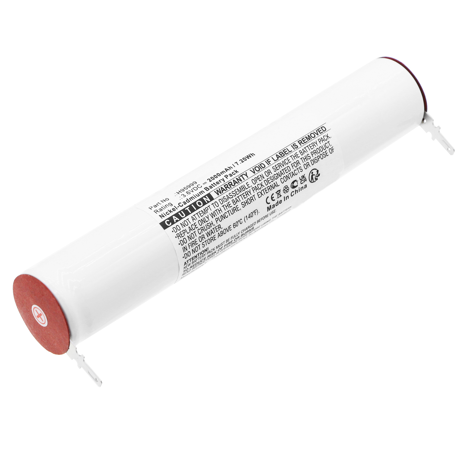 Synergy Digital Emergency Lighting Battery, Compatible with Legrand H95999 Emergency Lighting Battery (Ni-CD, 3.6V, 2000mAh)
