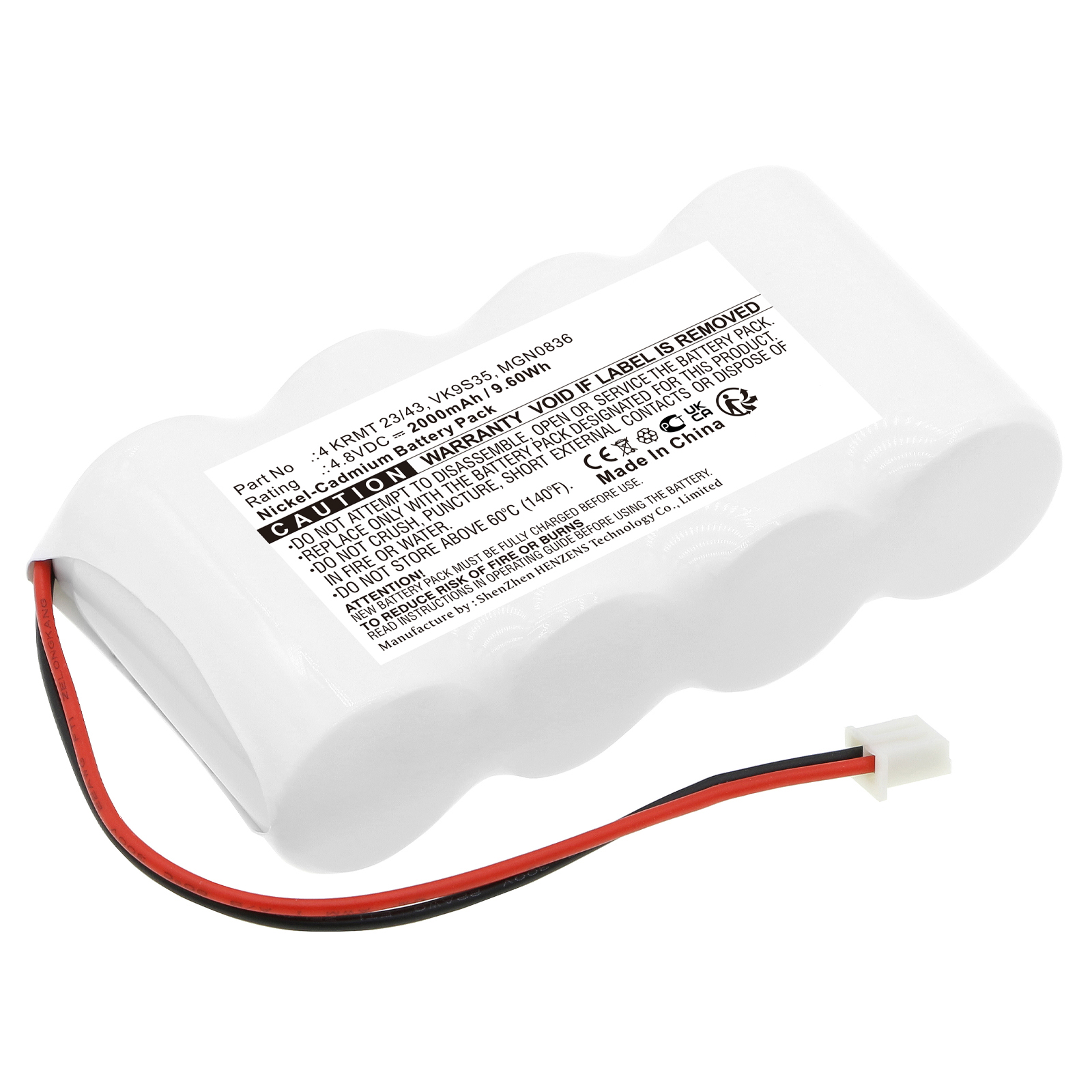 Synergy Digital Emergency Lighting Battery, Compatible with Legrand HB00006TA Emergency Lighting Battery (Ni-CD, 4.8V, 2000mAh)