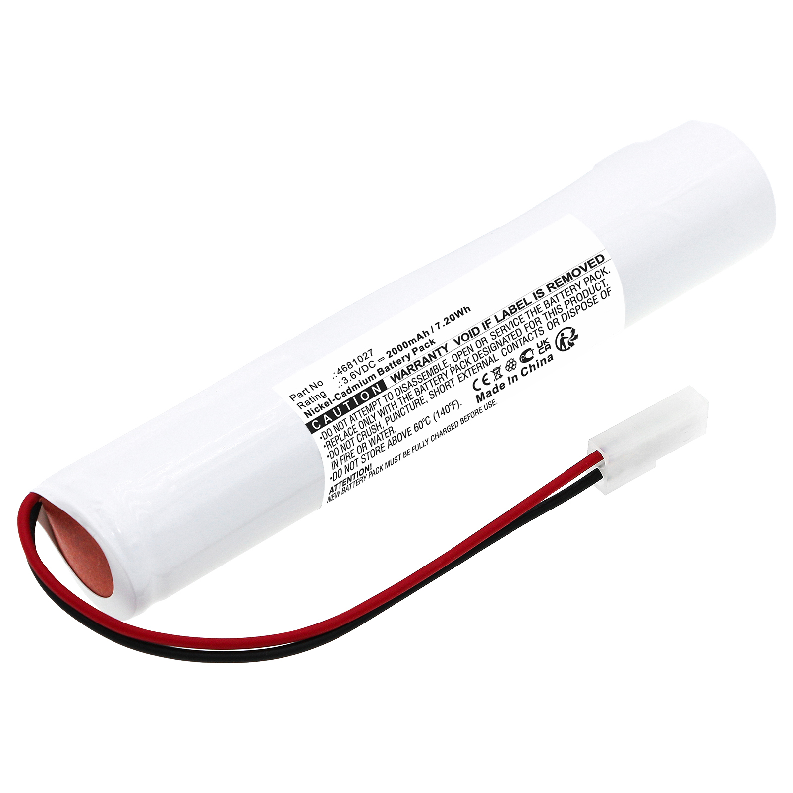 Synergy Digital Emergency Lighting Battery, Compatible with Thorn 4681027 Emergency Lighting Battery (Ni-CD, 3.6V, 2000mAh)