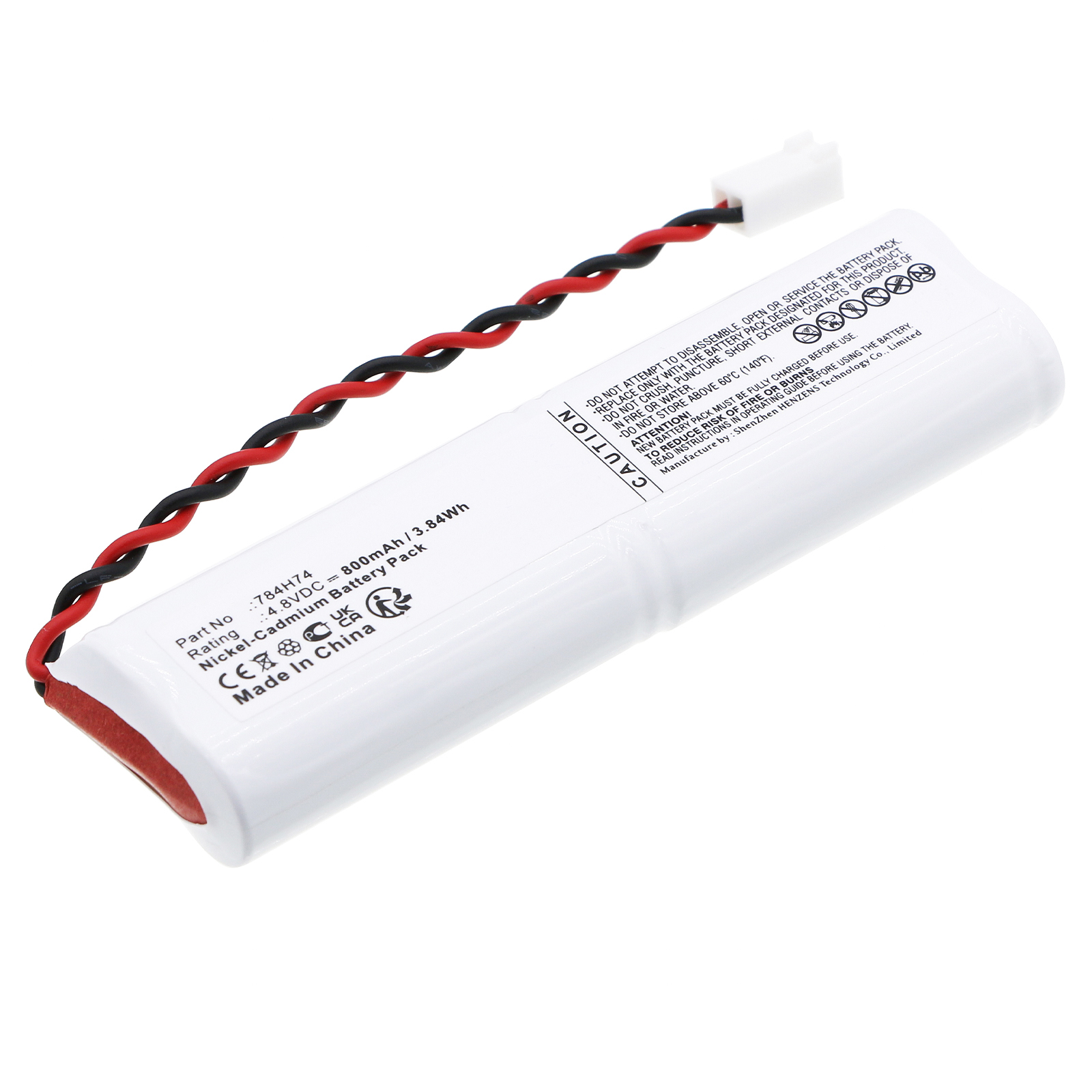 Synergy Digital Emergency Lighting Battery, Compatible with DUAL-LITE 784H74 Emergency Lighting Battery (Ni-CD, 4.8V, 800mAh)