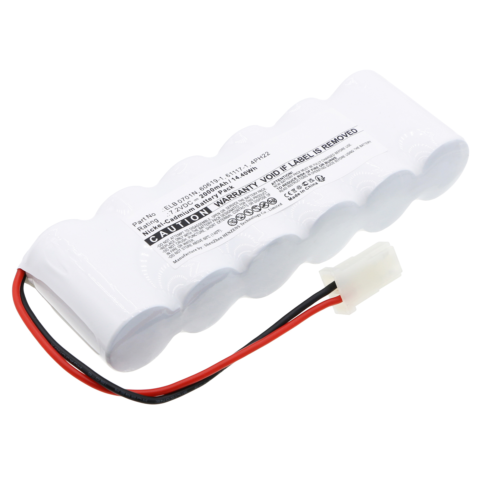 Synergy Digital Emergency Lighting Battery, Compatible with Lithonia 4PH22 Emergency Lighting Battery (Ni-CD, 7.2V, 2000mAh)