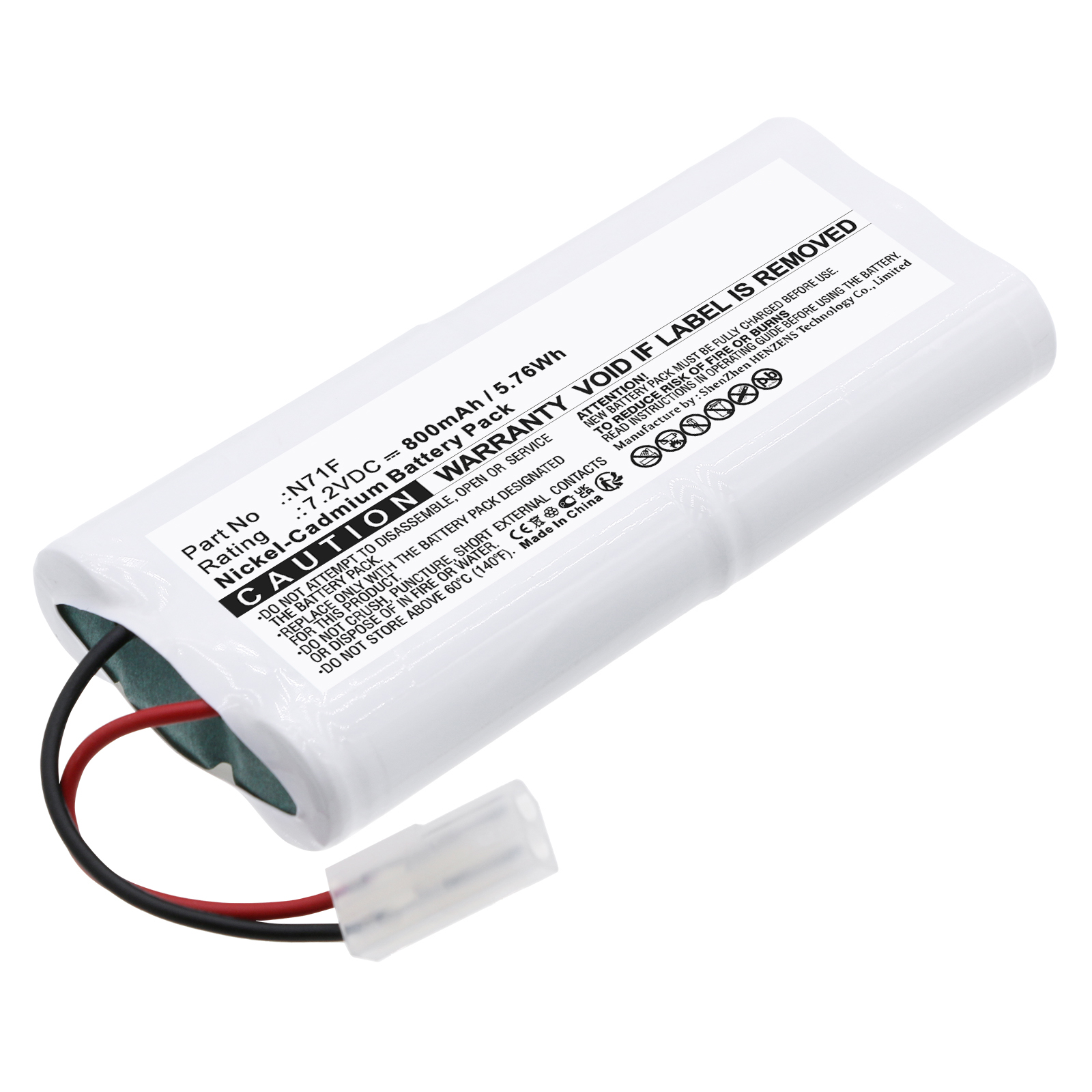 Synergy Digital Emergency Lighting Battery, Compatible with BIG BEAM 118-0017 Emergency Lighting Battery (Ni-CD, 7.2V, 800mAh)