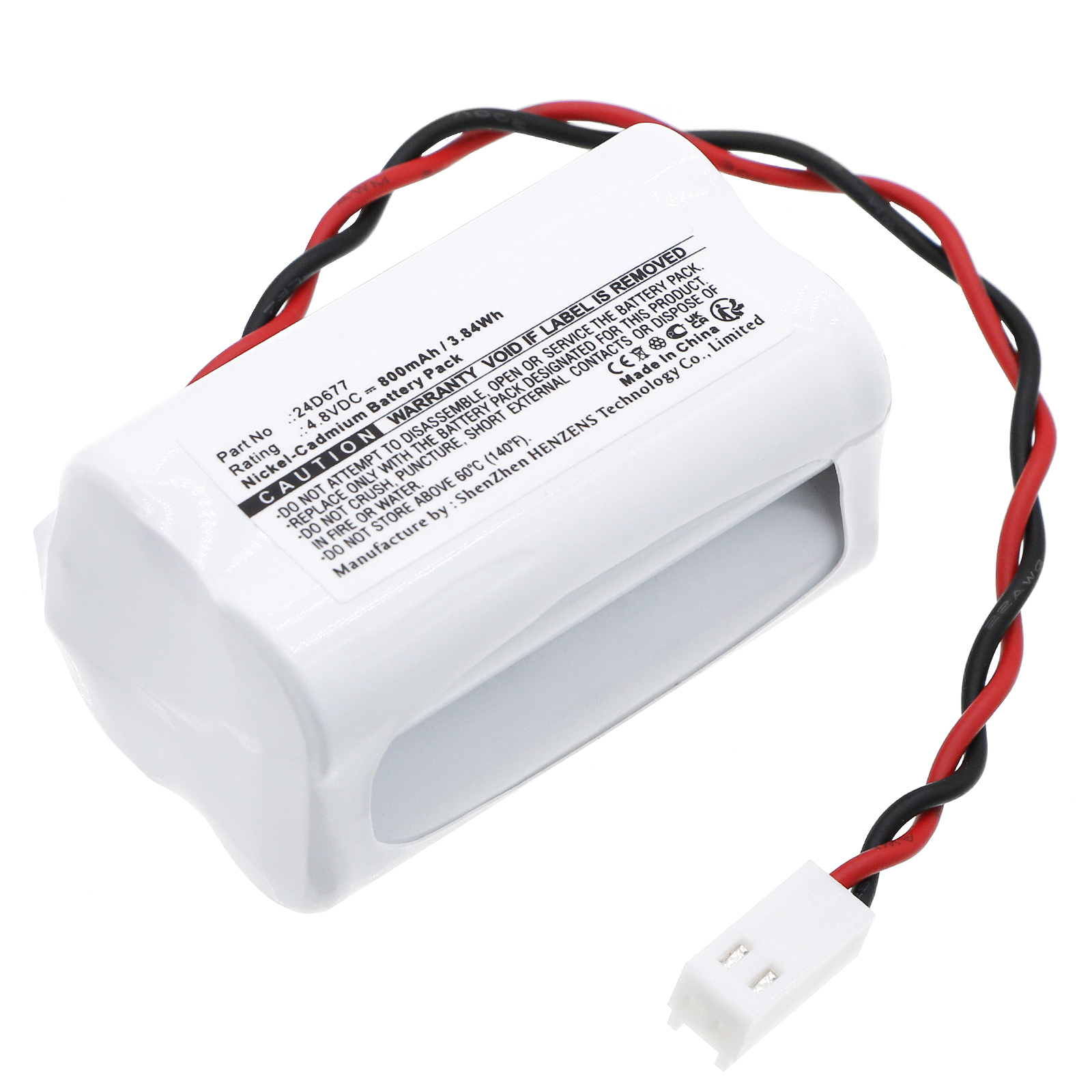 Synergy Digital Emergency Lighting Battery, Compatible with Dual-Lite 24D677 Emergency Lighting Battery (Ni-CD, 4.8V, 800mAh)