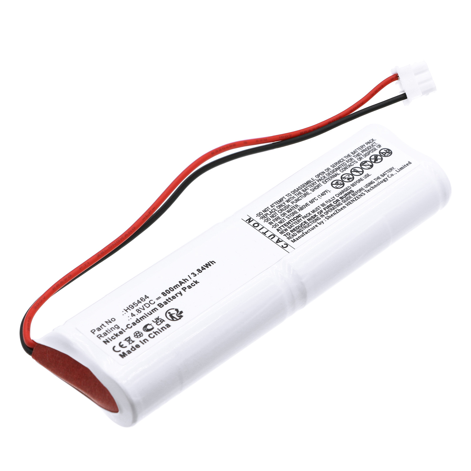 Synergy Digital Emergency Lighting Battery, Compatible with Bticino H95464 Emergency Lighting Battery (Ni-CD, 4.8V, 800mAh)