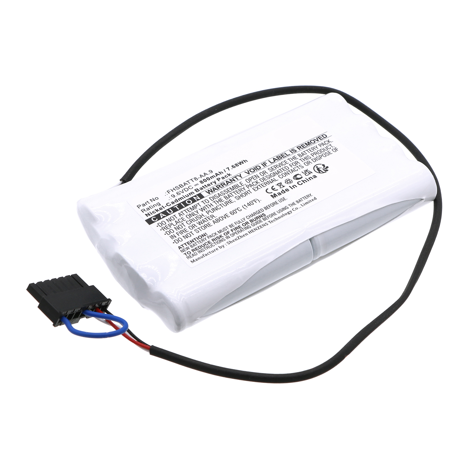 Synergy Digital Emergency Lighting Battery, Compatible with Fulham FHSBATT8-AA.9 Emergency Lighting Battery (Ni-CD, 9.6V, 800mAh)