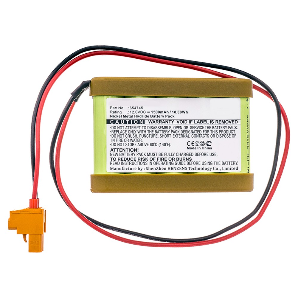 Synergy Digital Door Lock Battery, Compatible with Besam 654745 Door Lock Battery (Ni-MH, 12V, 1500mAh)