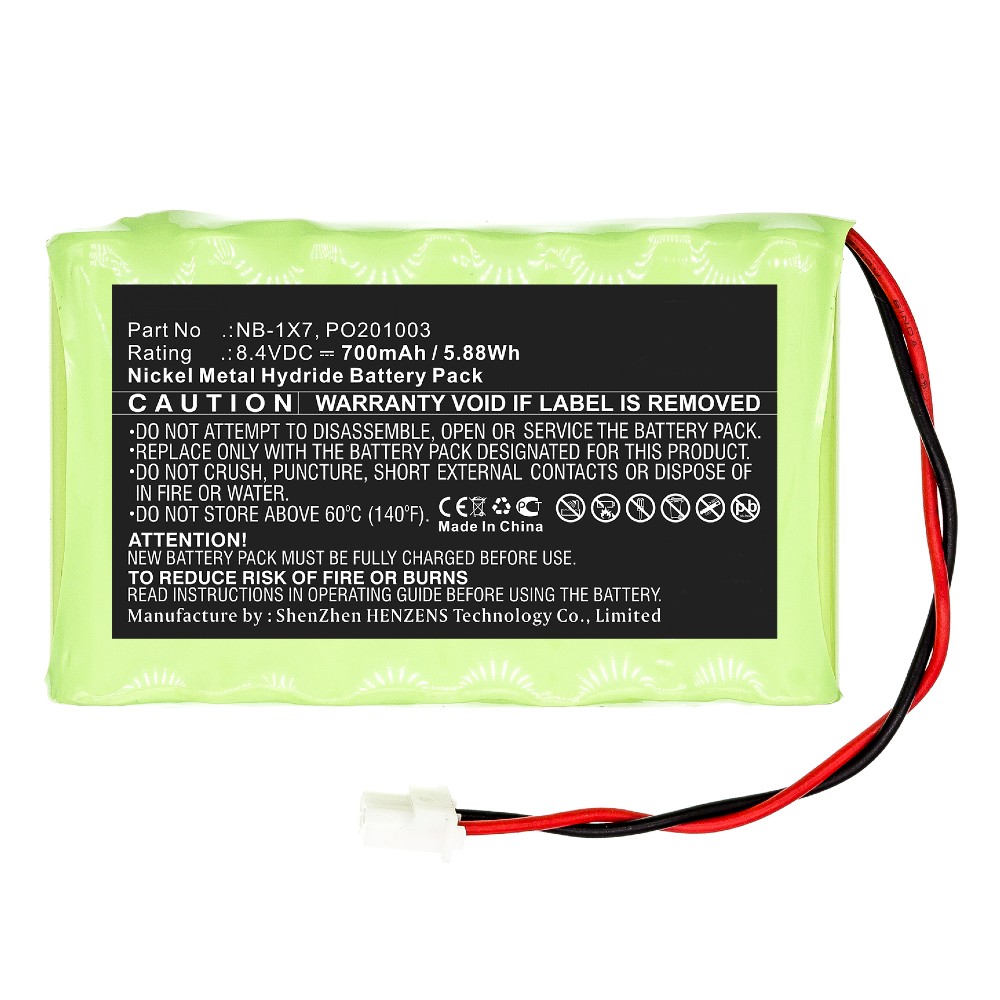 Synergy Digital Equipment Battery, Compatible with Acutrac NB-1X7, PO201003 Equipment Battery (Ni-MH, 8.4V, 700mAh)