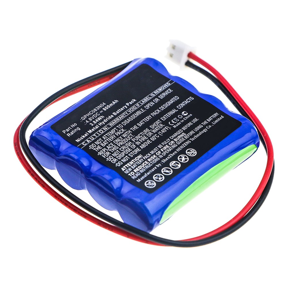 Synergy Digital Equipment Battery, Compatible with Algol GPHC083N04 Equipment Battery (Ni-MH, 4.8V, 800mAh)