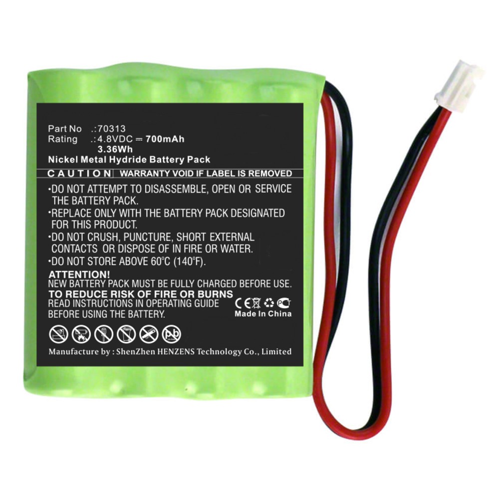 Synergy Digital Equipment Battery, Compatible with AstralPool 70313 Equipment Battery (Ni-MH, 4.8V, 700mAh)
