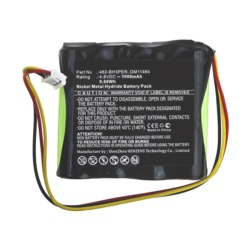 Synergy Digital Equipment Battery, Compatible with Chatillon 482-BH3PER, 552096, OM11484 Equipment Battery (Ni-MH, 4.8V, 2000mAh)