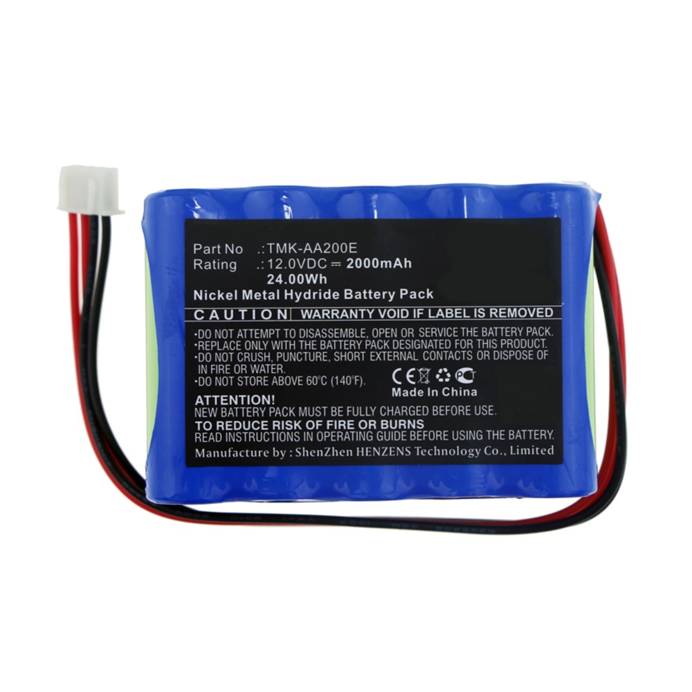 Synergy Digital Medical Battery, Compatible with Angel TMK-AA200E Medical Battery (Ni-MH, 12V, 2000mAh)