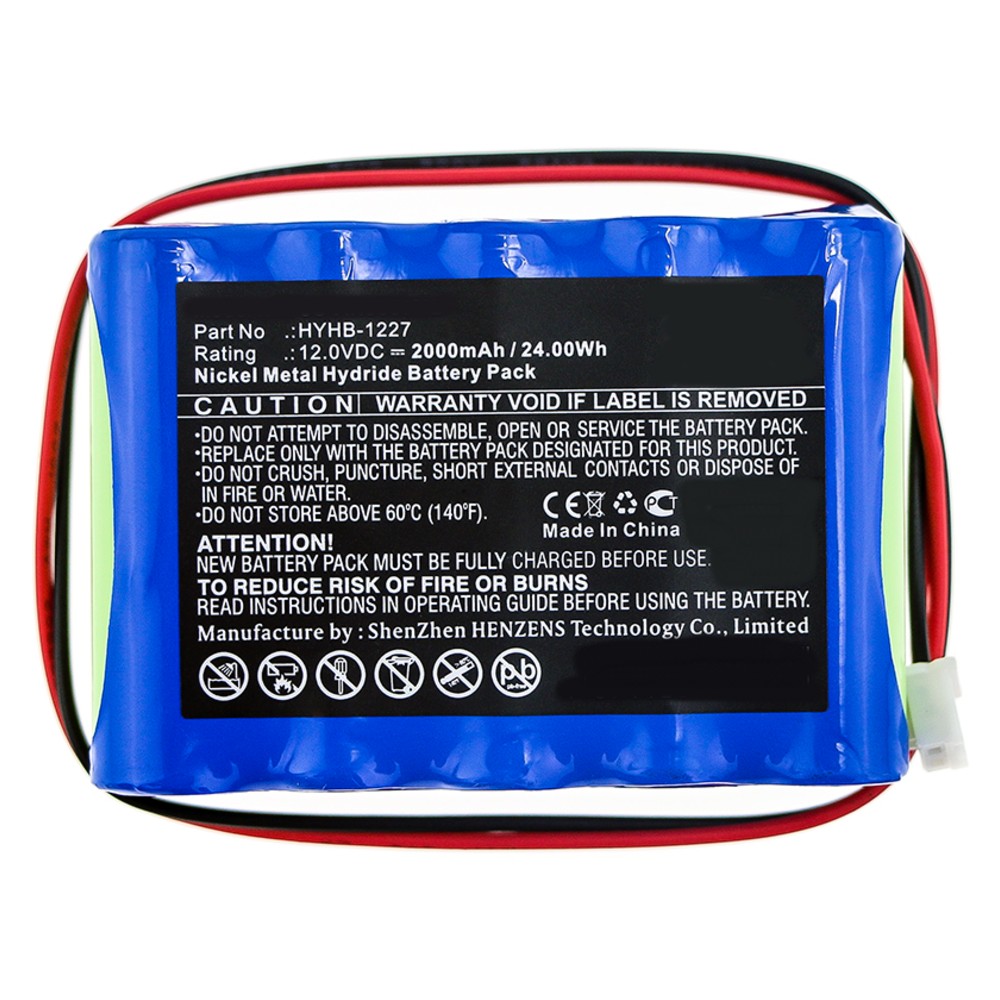 Synergy Digital Medical Battery, Compatible with Angel HYHB-1227 Medical Battery (Ni-MH, 12V, 2000mAh)
