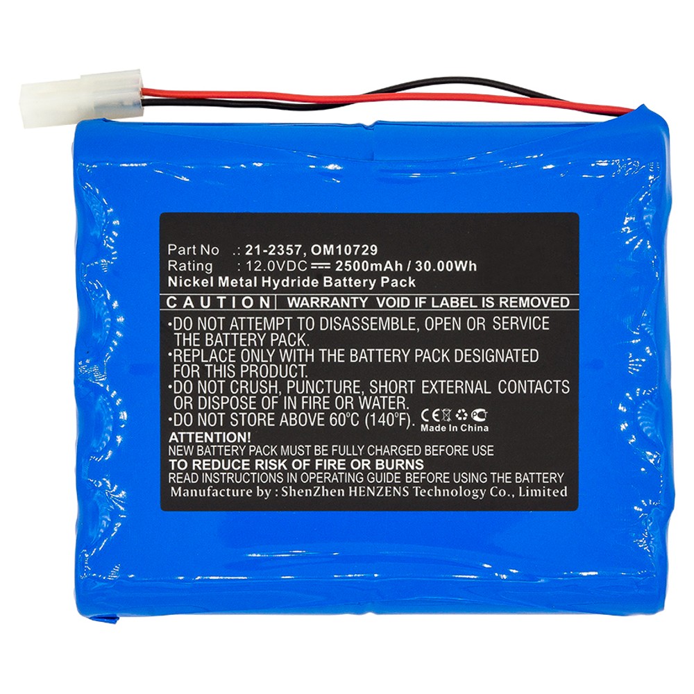 Synergy Digital Medical Battery, Compatible with BCI 21-2357, OM10729 Medical Battery (Ni-MH, 12V, 2500mAh)