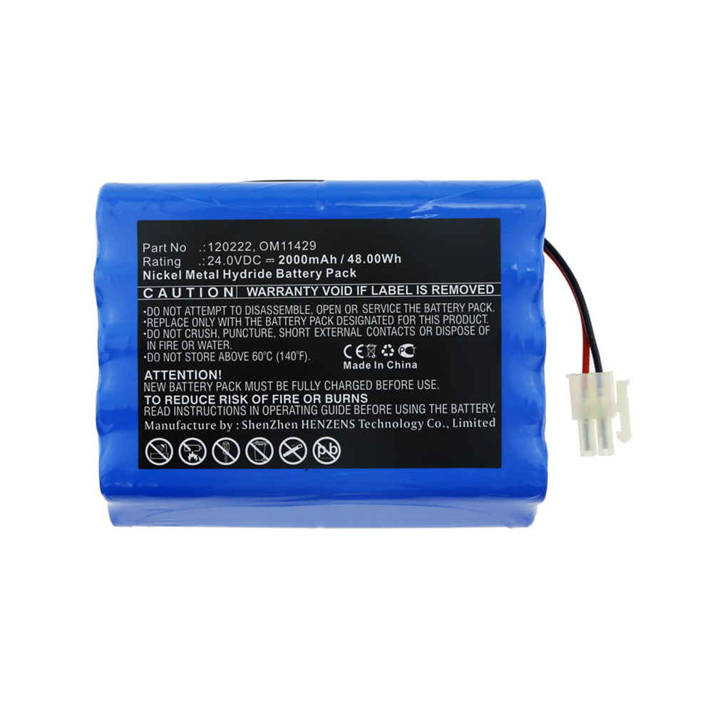 Synergy Digital Medical Battery, Compatible with Cardioline 0593, 120222, 1220211-01, AMED5062, AS30008, B11429, BATT/110222, EE050319, OM11429 Medical Battery (Ni-MH, 24V, 2000mAh)