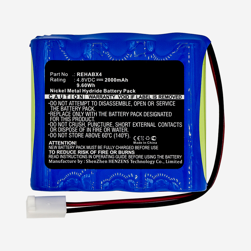 Synergy Digital Medical Battery, Compatible with Cefar REHABX4 Medical Battery (Ni-MH, 4.8V, 2000mAh)