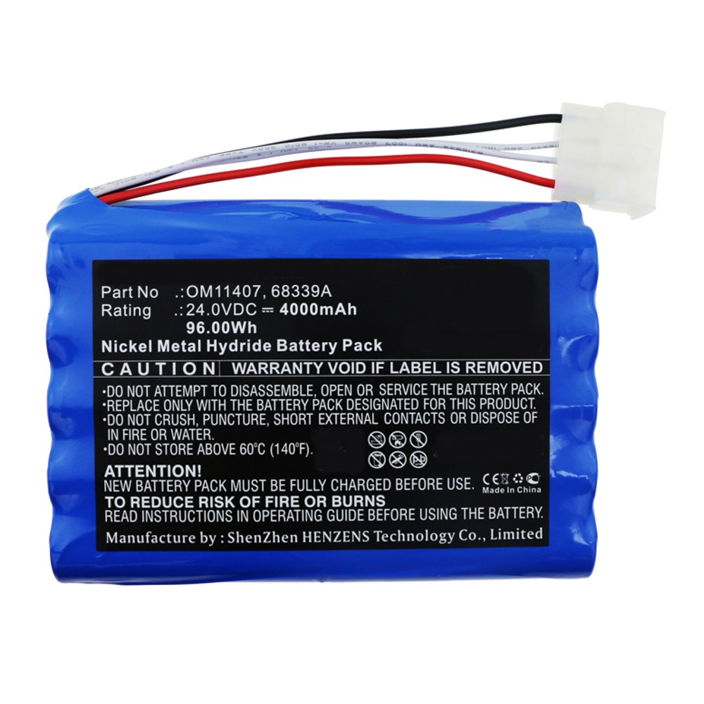 Synergy Digital Medical Battery, Compatible with Viasys Healthcare 68339, 68339A, 68339K, AMED0013, B11407, BMED11407, OM11407 Medical Battery (Ni-MH, 24V, 4000mAh)