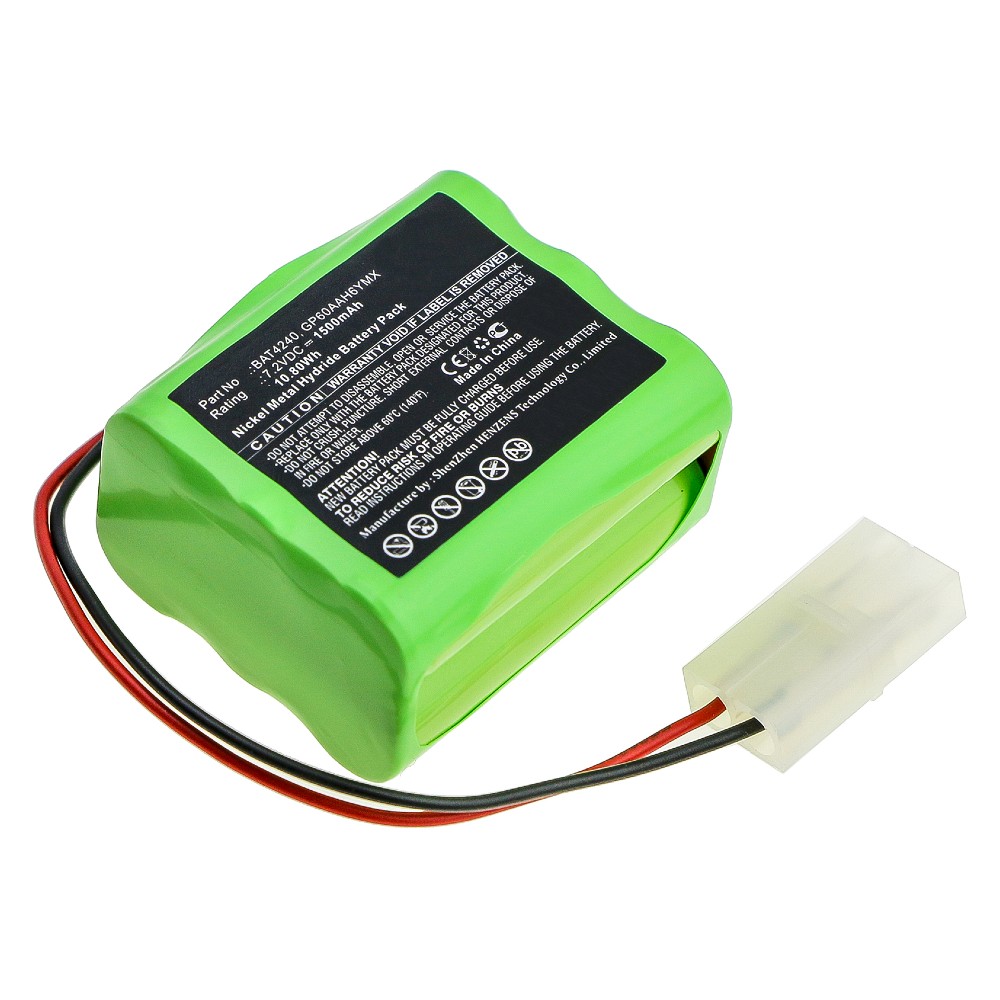 Synergy Digital PLC Battery, Compatible with Burley BAT4240, GP60AAH6YMX PLC Battery (Ni-MH, 7.2V, 1500mAh)