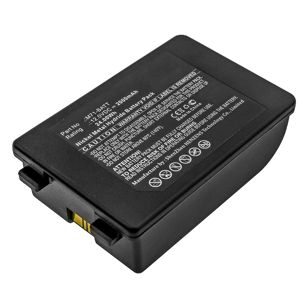 Synergy Digital Printer Battery, Compatible with Brady M71-BATT Printer Battery (Ni-MH, 12V, 2000mAh)