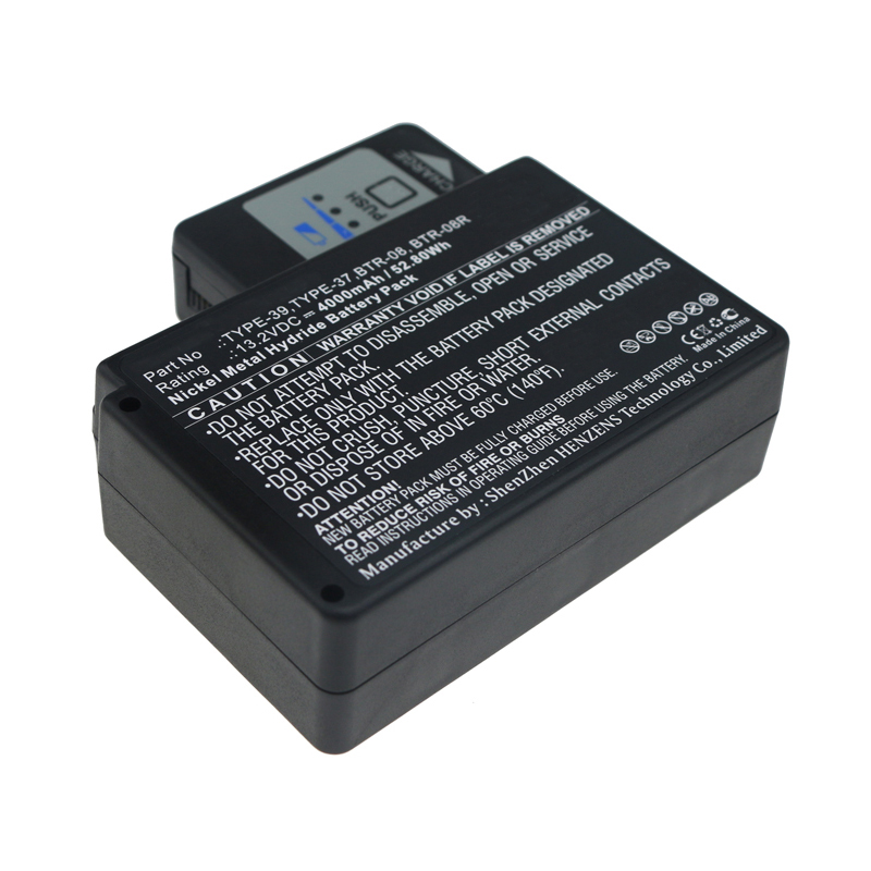 Synergy Digital Equipment Battery, Compatible with Fujikura BTR-08, BTR-08R, TYPE-37, TYPE-39 Equipment Battery (13.2V, Ni-MH, 4000mAh)