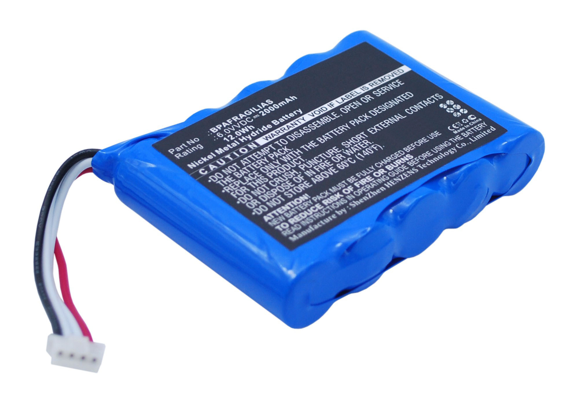 Synergy Digital Medical Battery, Compatible with Fresenius 99178130, BPAFRAGILIAS, MB3639, MB3639-O Medical Battery (6V, Ni-MH, 2000mAh)