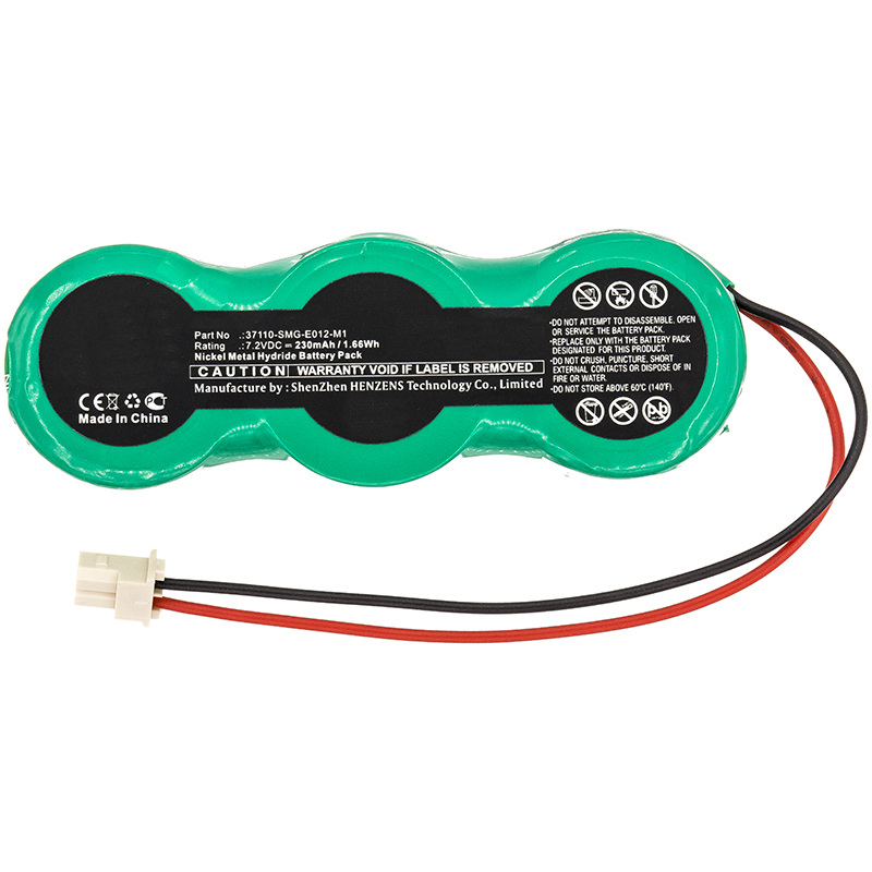 Synergy Digital Alarm System Battery, Compatible with Honda 37110-SMG-E012-M1 Alarm System Battery (7.2V, Ni-MH, 230mAh)