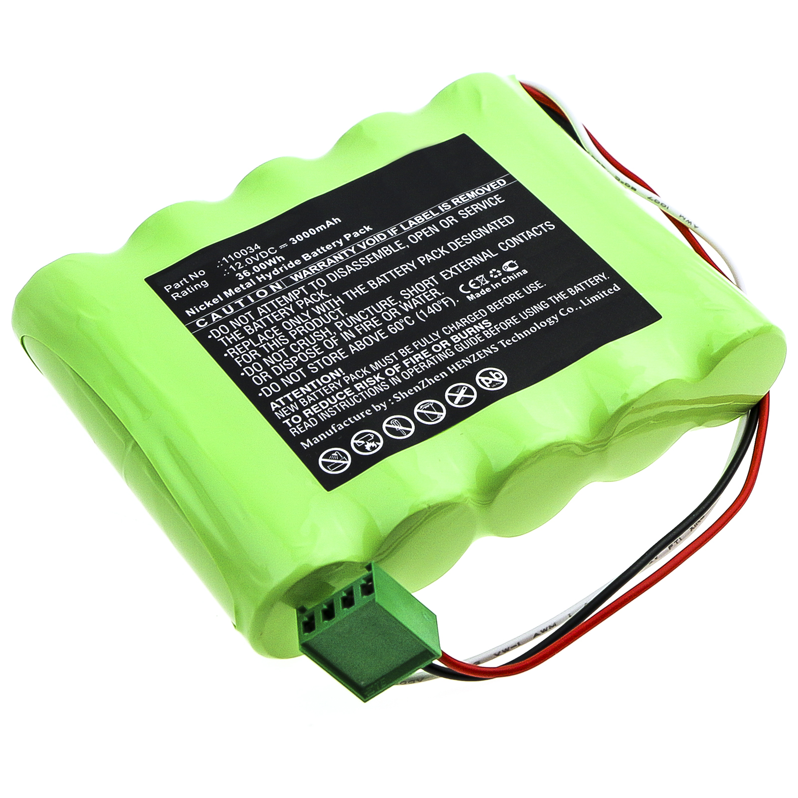 Synergy Digital Medical Battery, Compatible with Hellige 110034 Medical Battery (12V, Ni-MH, 3000mAh)