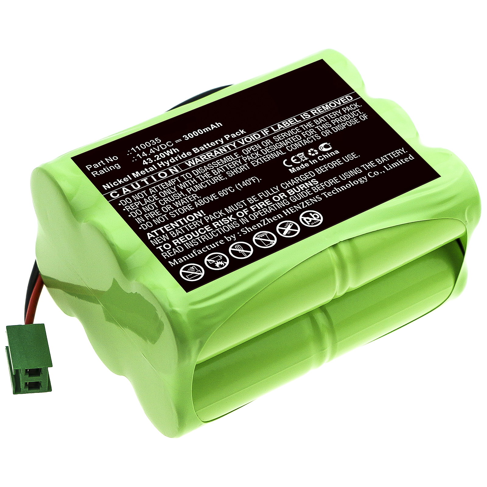 Synergy Digital Medical Battery, Compatible with Hellige 110035 Medical Battery (14.4V, Ni-MH, 3000mAh)