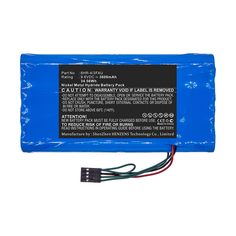 Synergy Digital Equipment Battery, Compatible with JDSU 8HR-4/3FAU Equipment Battery (Ni-MH, 9.6V, 3600mAh)
