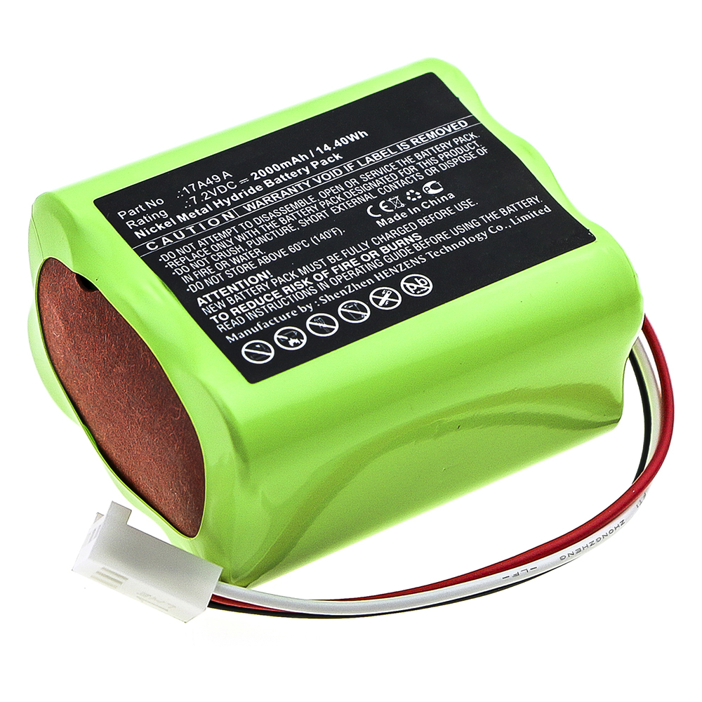 Synergy Digital Equipment Battery, Compatible with Sencore 17A49 A Equipment Battery (Ni-MH, 7.2V, 2000mAh)