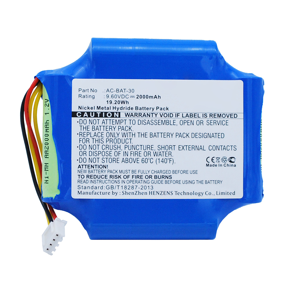 Synergy Digital Equipment Battery, Compatible with ShinewayTech AC-BAT-30 Equipment Battery (Ni-MH, 9.6V, 2000mAh)