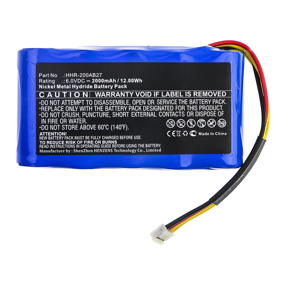 Synergy Digital Equipment Battery, Compatible with Testo HHR-200AB27 Equipment Battery (Ni-MH, 6V, 2000mAh)