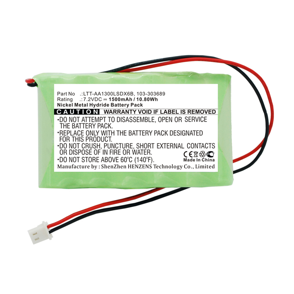 Synergy Digital Alarm System Battery, Compatible with Visonic 103-300691 Alarm System Battery (Ni-MH, 7.2V, 1500mAh)