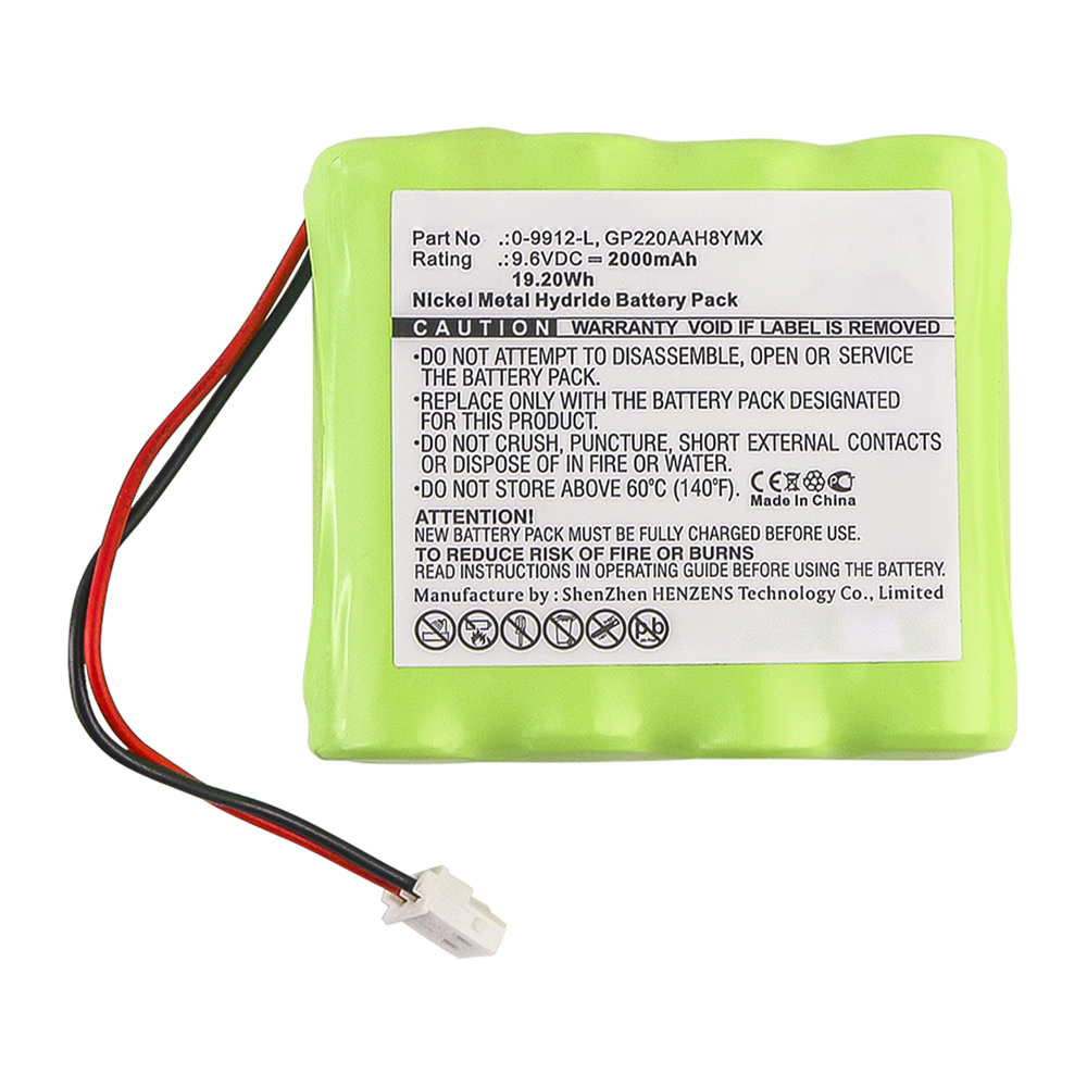 Synergy Digital Alarm System Battery, Compatible with Visonic 0-9912-L Alarm System Battery (Ni-MH, 9.6V, 2000mAh)