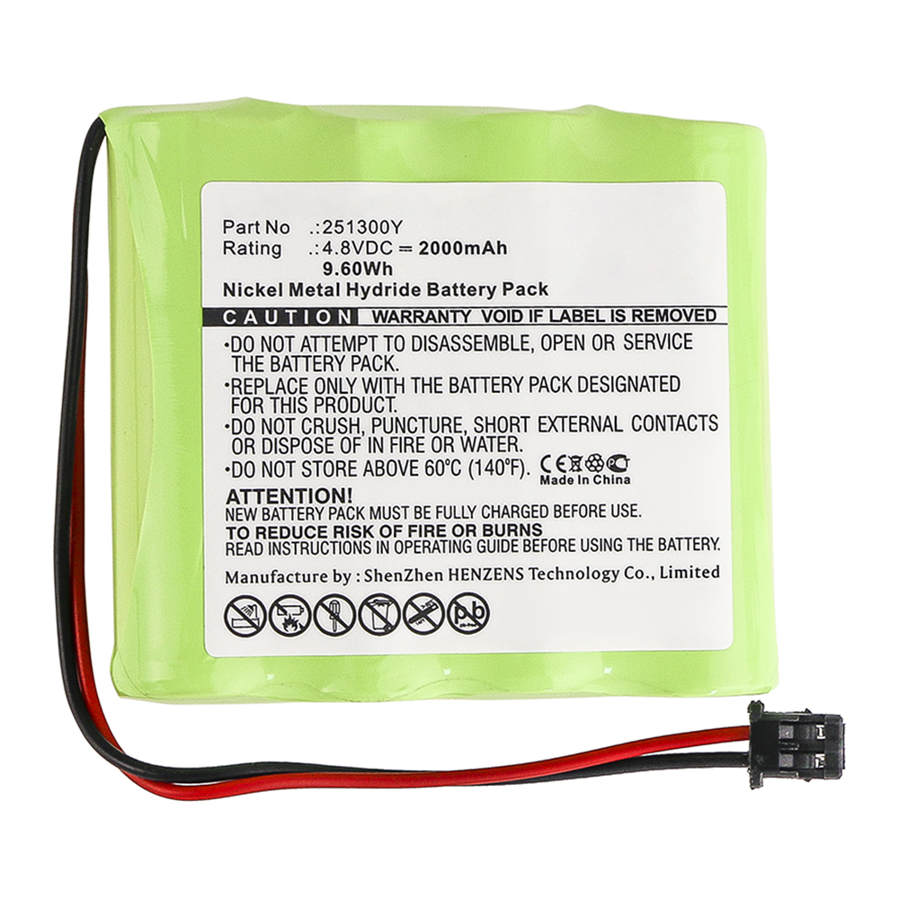 Synergy Digital Equipment Battery, Compatible with YSI 251300Y Equipment Battery (Ni-MH, 4.8V, 2000mAh)