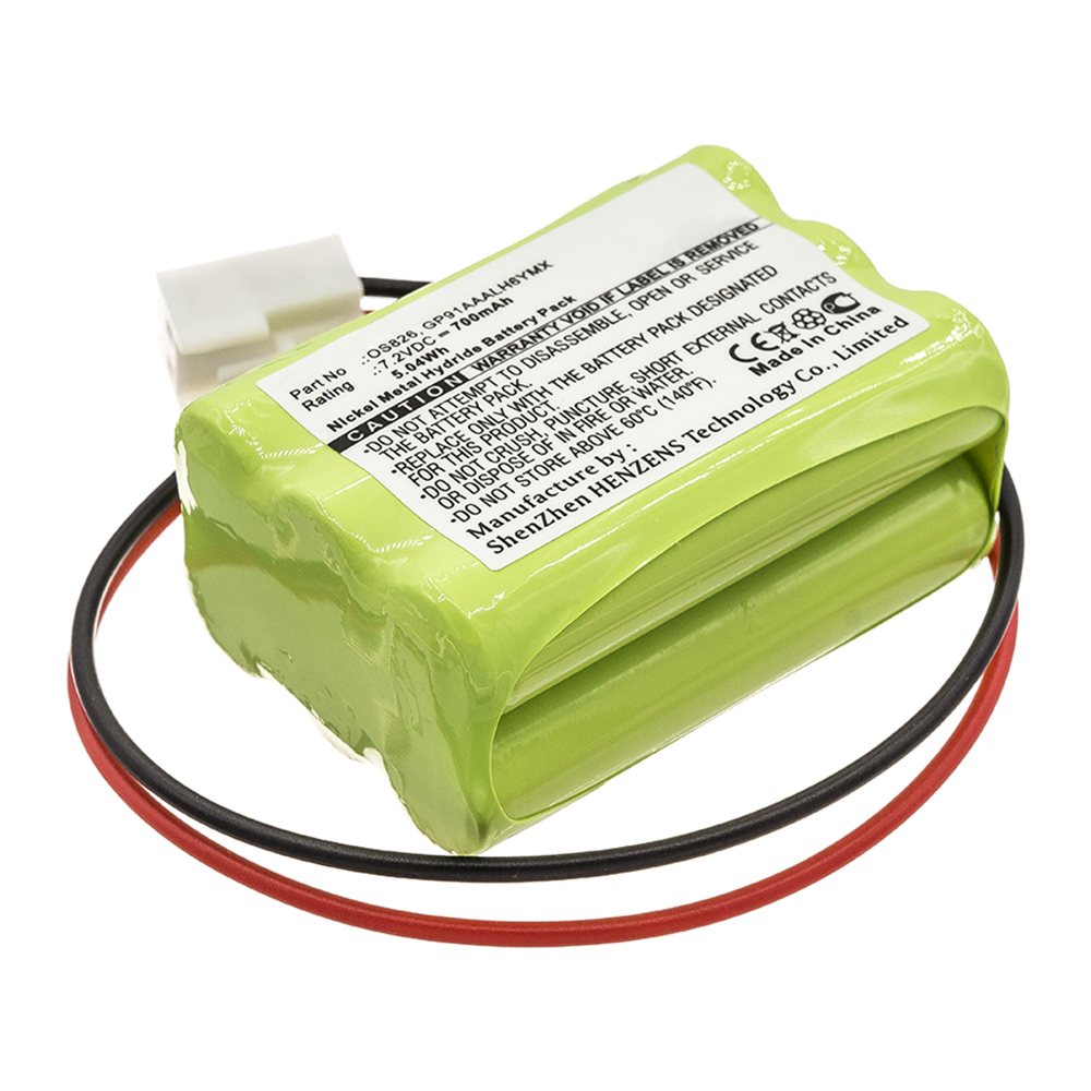Synergy Digital Alarm System Battery, Compatible with GP1000AAAH6YMX Alarm System Battery (7.2V, Ni-MH, 700mAh)