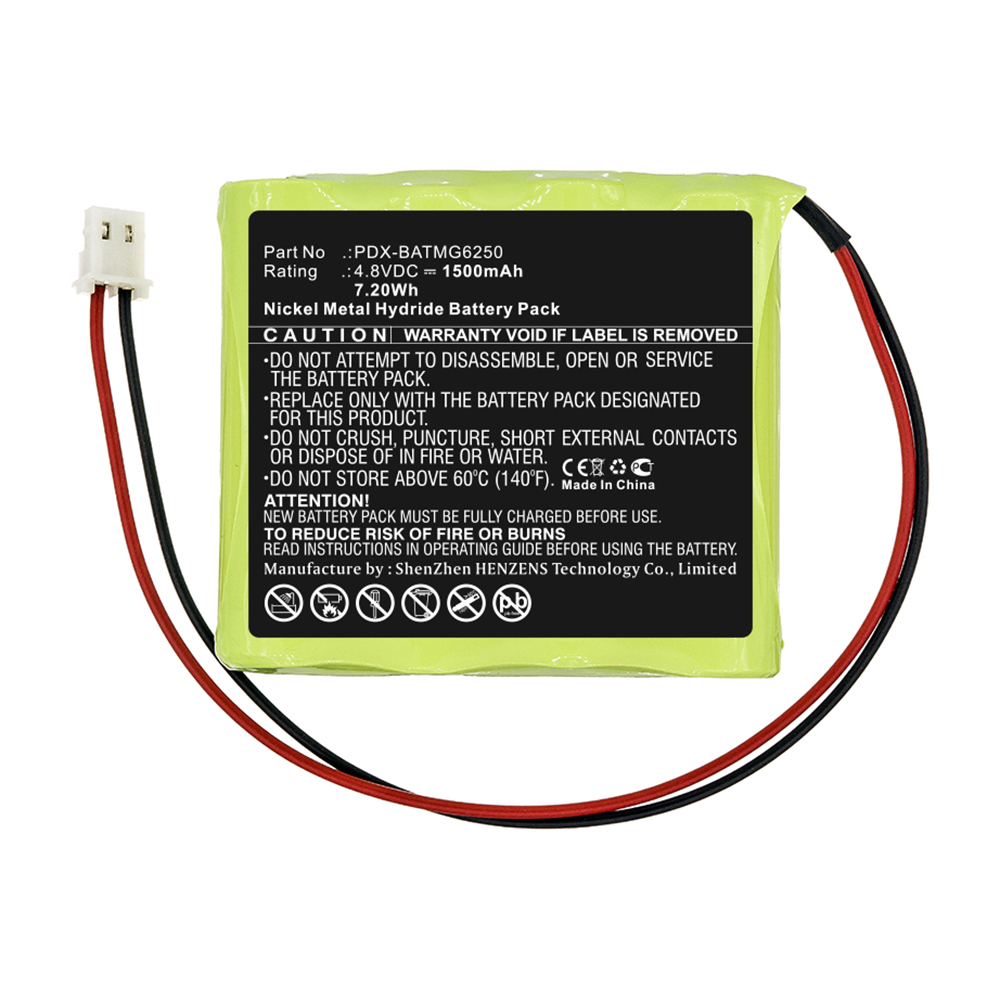 Synergy Digital Alarm System Battery, Compatible with PDX-BATMG6250 Alarm System Battery (4.8V, Ni-MH, 1500mAh)