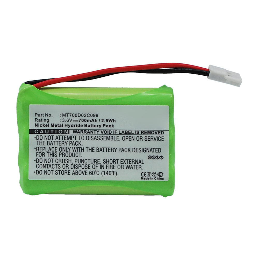 Synergy Digital Baby Monitor Battery, Compatible with MT700D02C099 Baby Monitor Battery (3.6V, Ni-MH, 700mAh)