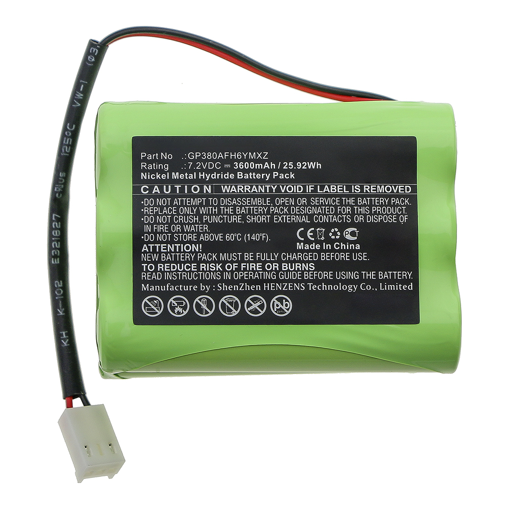 Synergy Digital Equipment Battery, Compatible with GP380AFH6YMXZ Equipment Battery (7.2V, Ni-MH, 3600mAh)