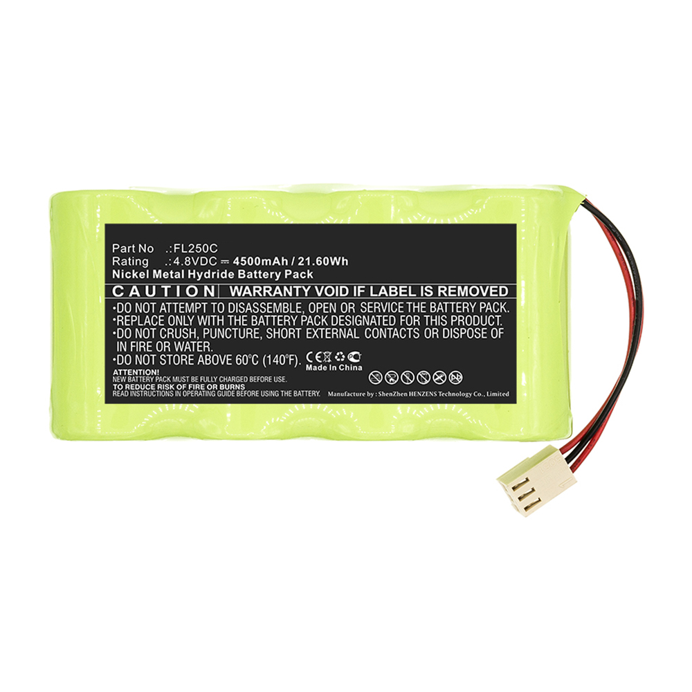 Synergy Digital Equipment Battery, Compatible with FL250C Equipment Battery (4.8V, Ni-MH, 4500mAh)