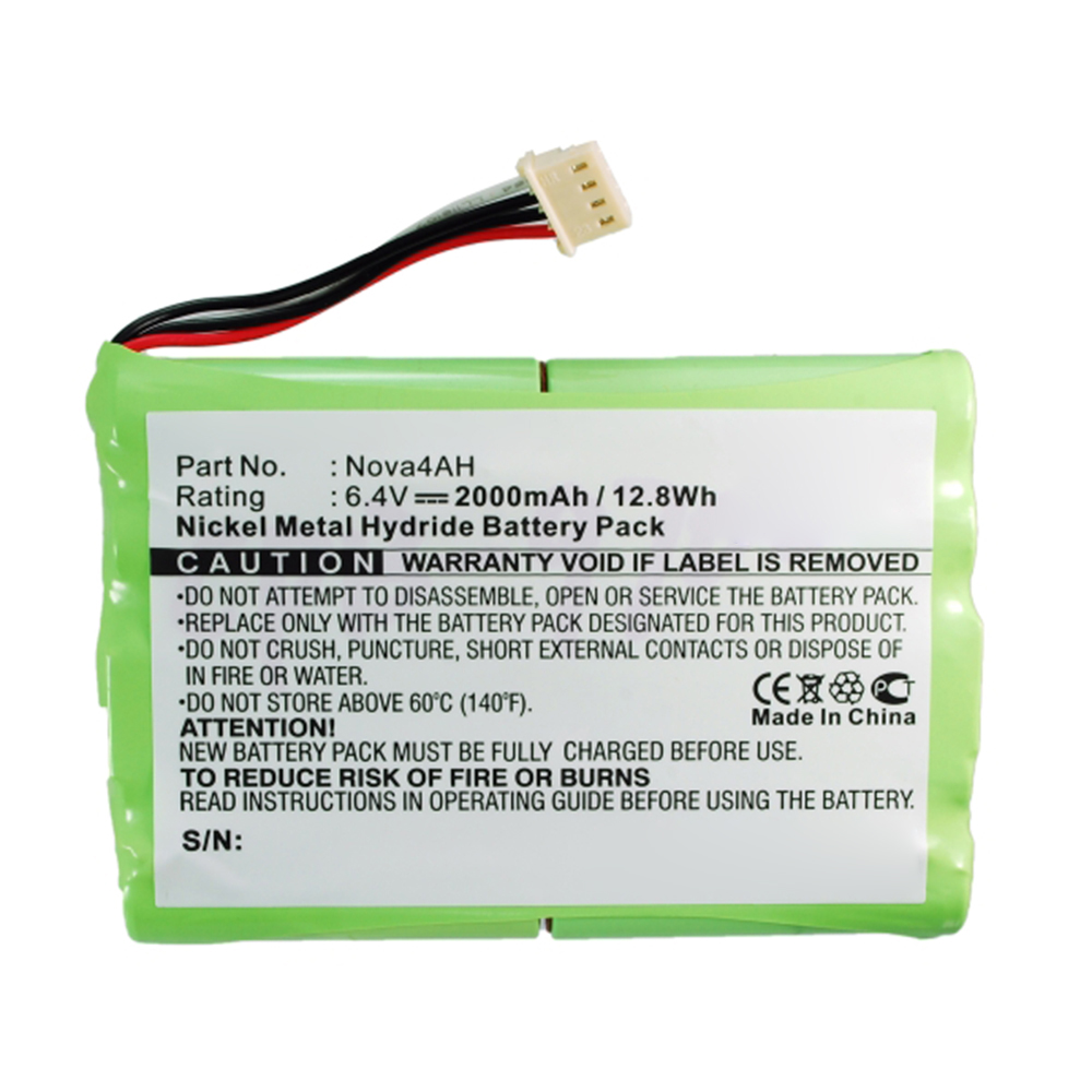 Synergy Digital Equipment Battery, Compatible with Nova4AH Equipment Battery (6.4V, Ni-MH, 2000mAh)