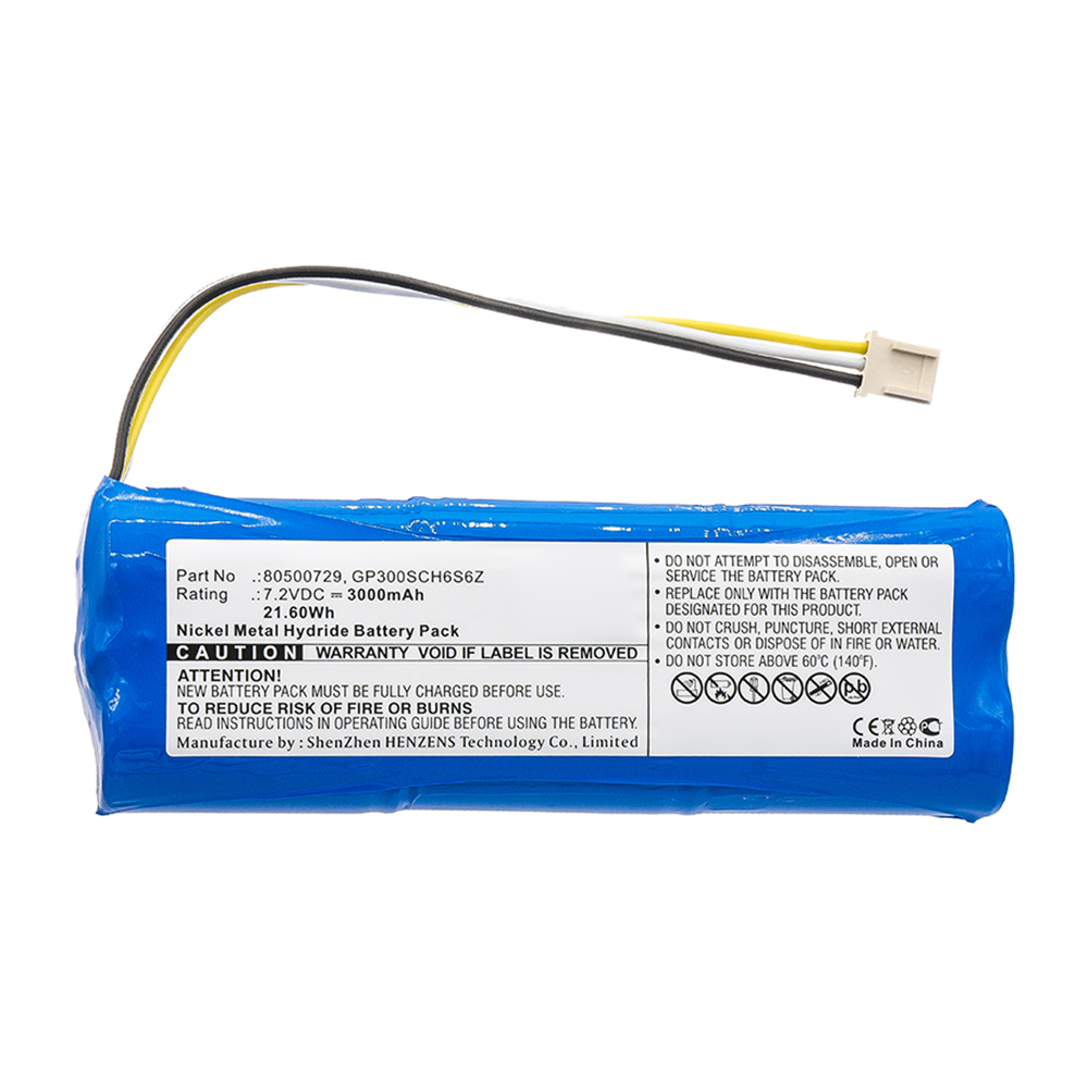 Synergy Digital Equipment Battery, Compatible with 80500729 Equipment Battery (7.2V, Ni-MH, 3000mAh)