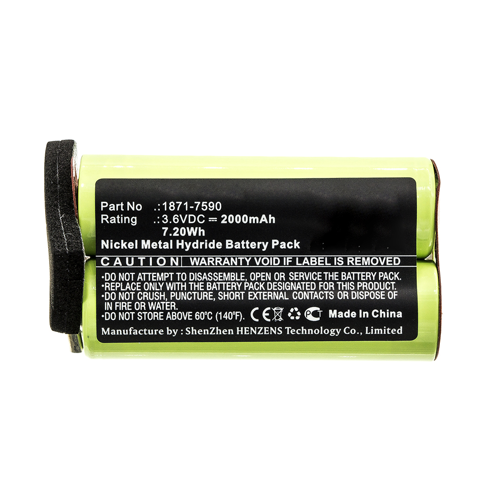 Synergy Digital Shaver Battery, Compatible with 1871-7590 Shaver Battery (3.6V, Ni-MH, 2000mAh)