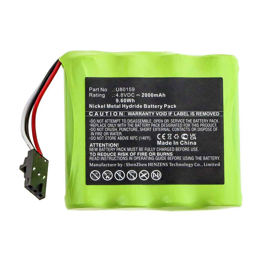 Synergy Digital Equipment Battery, Compatible with Fluke U80159 Equipment Battery (Ni-MH, 4.8V, 2000mAh)