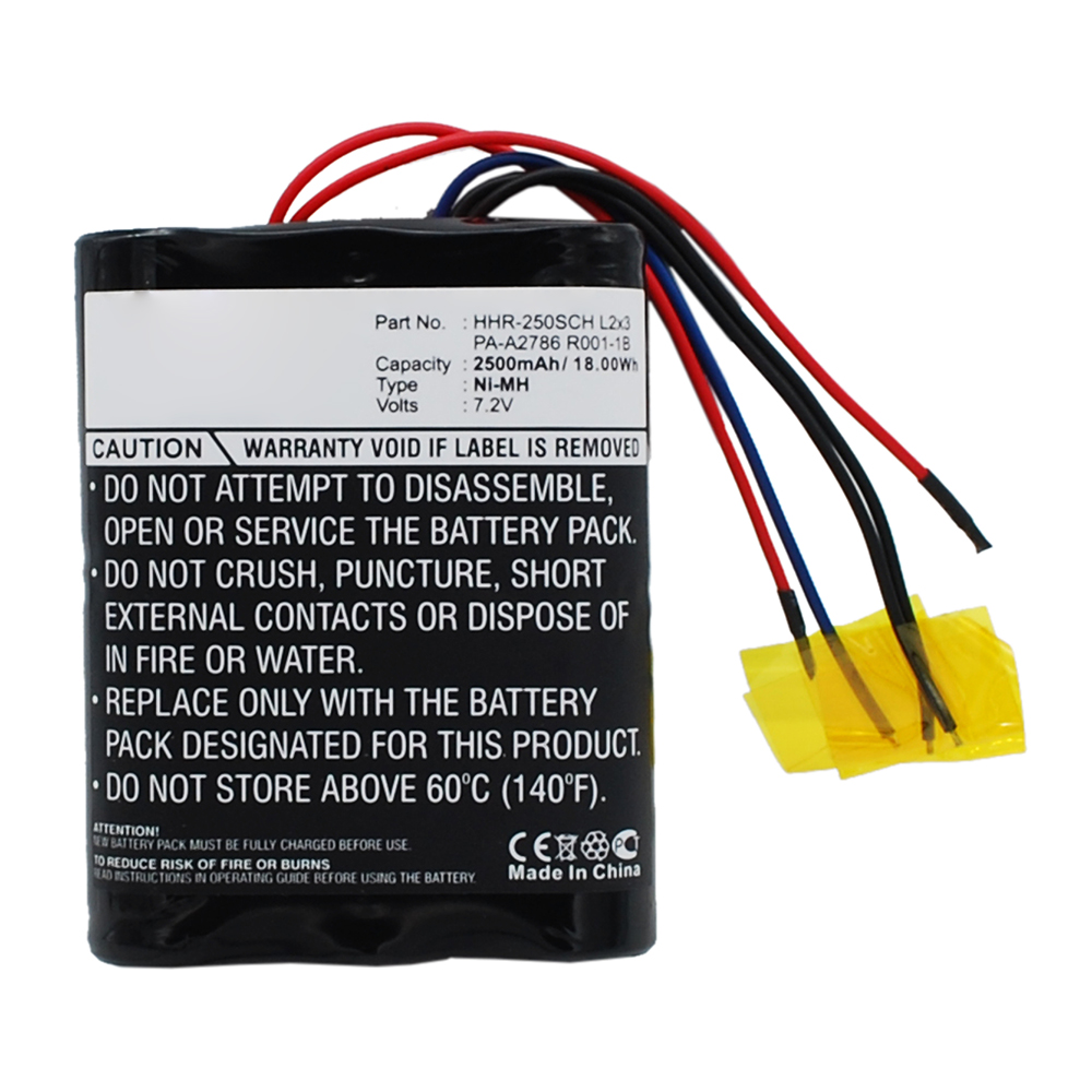 Synergy Digital Vehicle Battery, Compatible with Panasonic HHR-250SCH L2x3 Vehicle Battery (Ni-MH, 7.2V, 2500mAh)